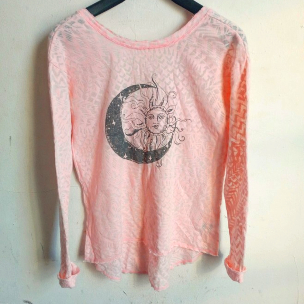 Rose Sweatshirt Top Shirt Blouse Sz XS